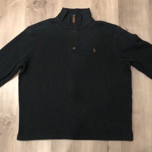 Men’s black quarter zip. Polo Ralph Lauren. Excellent condition. Size large